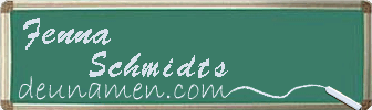 Fenna Schmidts Visitenkarte